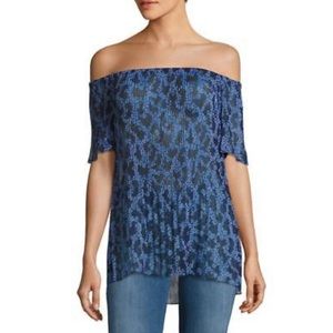 Michael Kors Cold Shoulder Floral Top, L